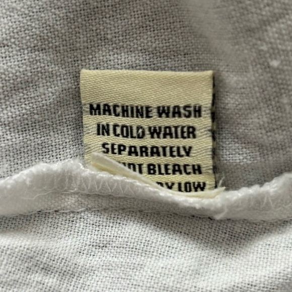 NWT Sim & Sam M Linen Blend Empire Waist Smocked Puff Sleeve Crop Blouse White - Picture 11 of 11